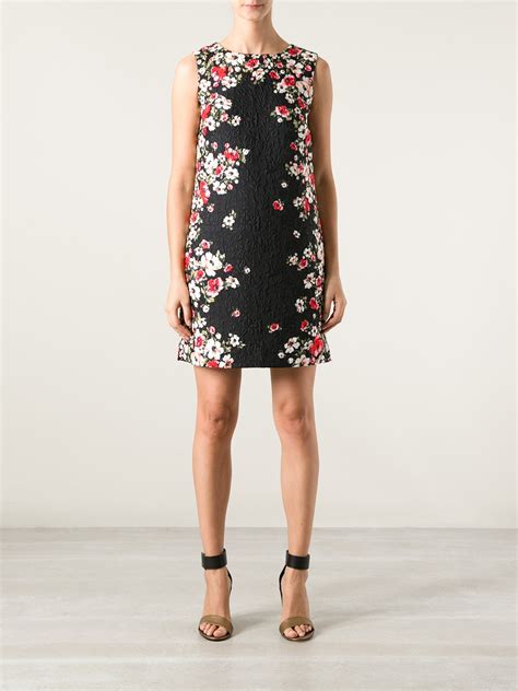 dolce gabbana black floral dress